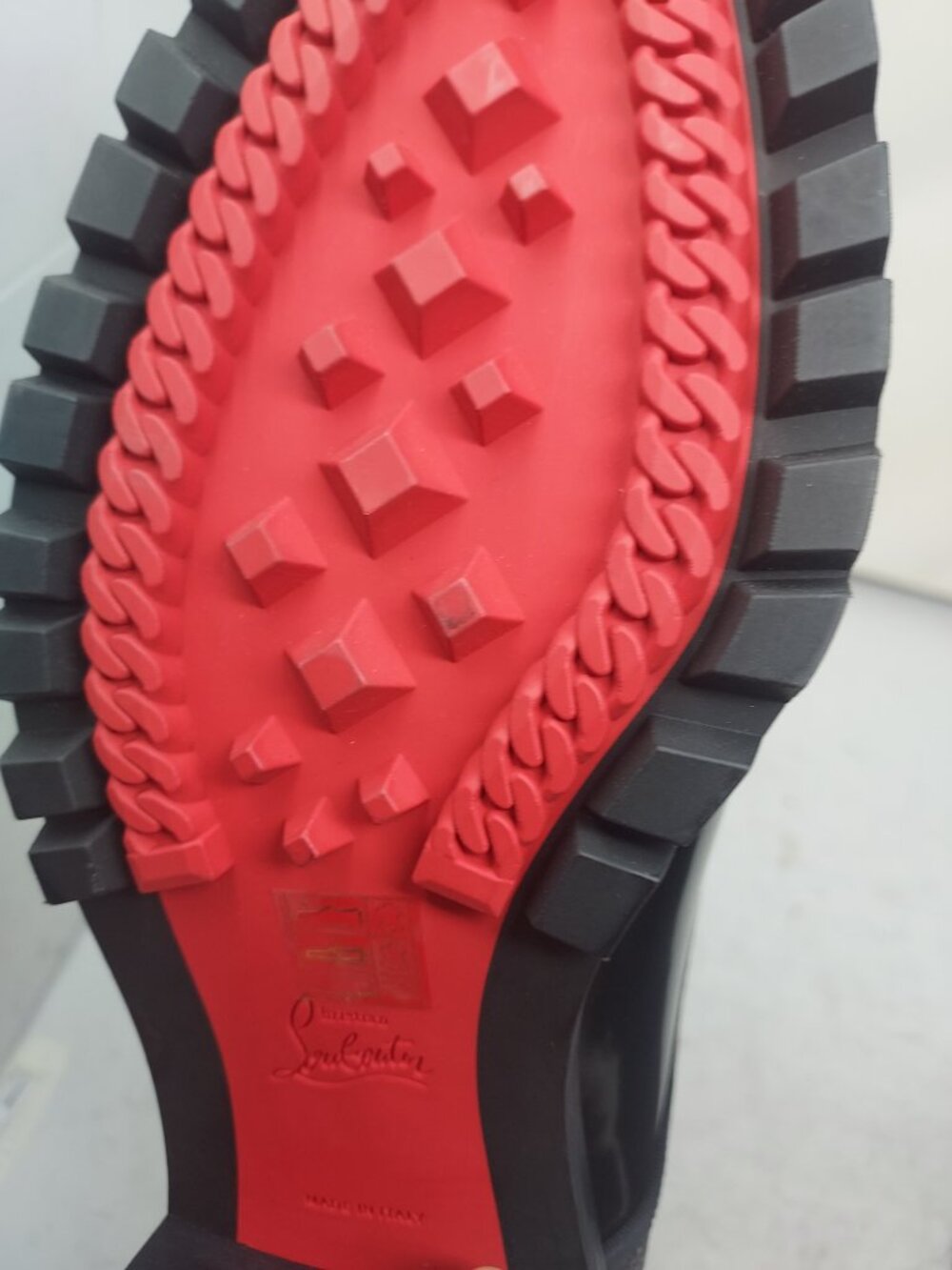 Christian Louboutin MENS Black CL Logo Trapman Lace Up Boot - Picture 11 of 11